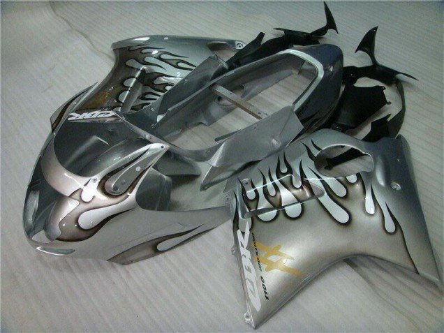 1996-2007 Flame Silver Grey Honda CBR1100XX Motorcycle Fairings Kits