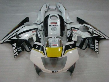 1995-1998 White Black Playboy Honda CBR600 F3 Motorcycle Fairing