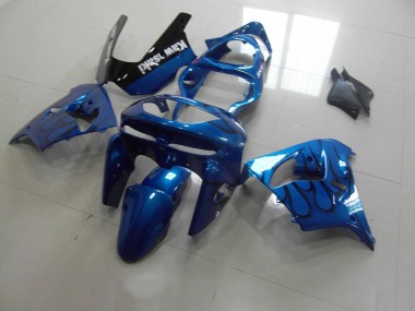 Shop 1998-1999 Blue Black Flame Kawasaki Ninja ZX9R Motorcycle Fairings MF2152
