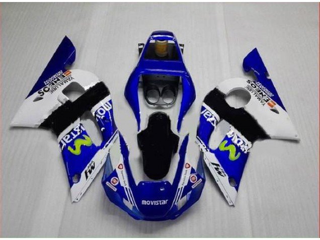 1998-2002 Blue Green White Yamaha YZF R6 Motorbike Fairing