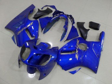 2000-2001 Blue with Gold Sticker Kawasaki ZX12R Replacement Motorcycle Fairings