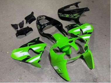 2000-2001 Green Glossy Black Kawasaki ZX9R Motorcylce Fairings