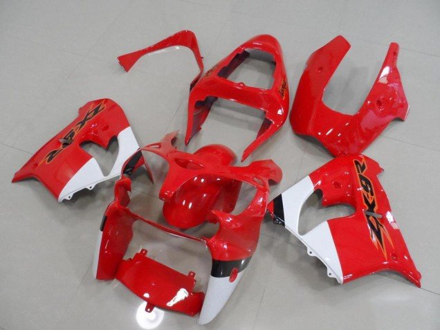 2000-2001 Red and White Kawasaki ZX9R Motorcycle Fairing