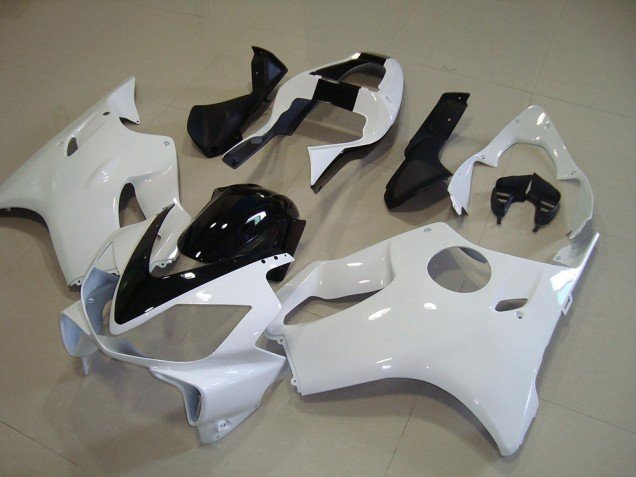 2001-2003 White with Black Stripe Honda CBR600 F4i Motorcycle Fairing Kits