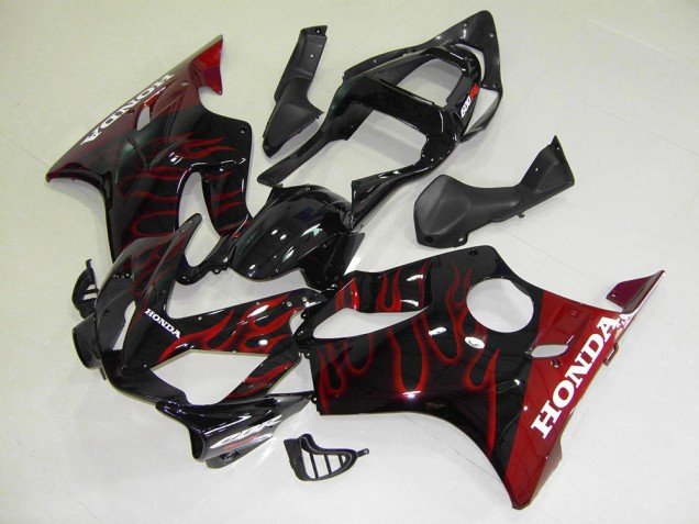 2001-2003 Red Flame Honda CBR600 F4i Motorcycle Replacement Fairings