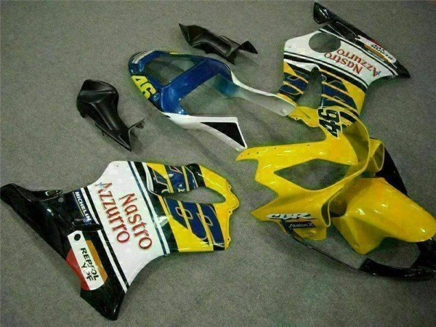 2001-2003 Yellow White Honda CBR600 F4i Moto Fairings