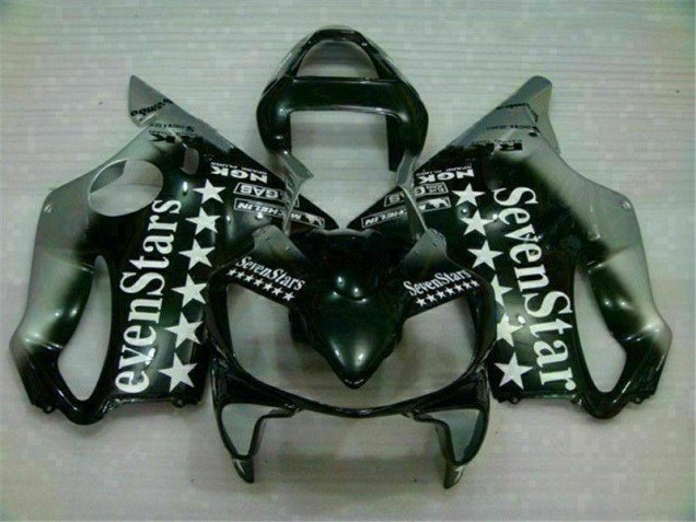 2001-2003 Black Silver Seven Stars Honda CBR600 F4i Motorbike Fairing