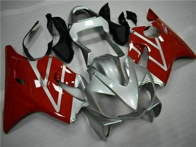 2001-2003 Red Silver Honda CBR600 F4i Motor Bike Fairings