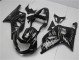 2001-2003 Black White Flame Suzuki GSXR 600/750 Motorcycle Fairing Kits