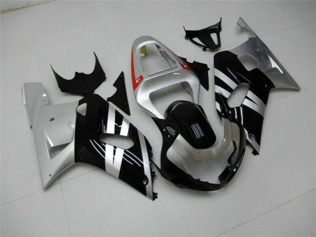 2001-2003 Black Silver Suzuki GSXR 600/750 Motorbike Fairing