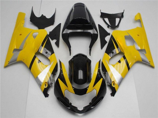 2001-2003 Yellow Black Suzuki GSXR 600/750 Bike Fairings