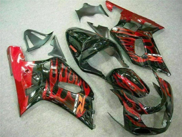 2001-2003 Red Black Suzuki GSXR 600/750 Motorcycle Fairing Kit