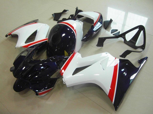 2002-2013 White Dark Blue Honda VFR800 Motorbike Fairing