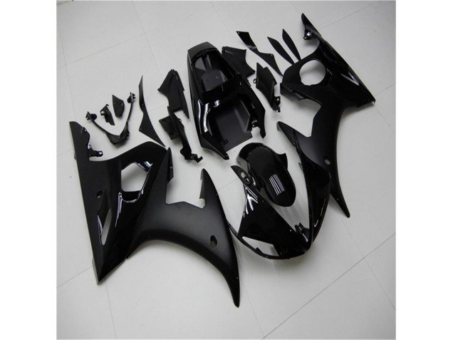 2003-2005 Glossy Matte Black Yamaha YZF R6 Motor Fairings