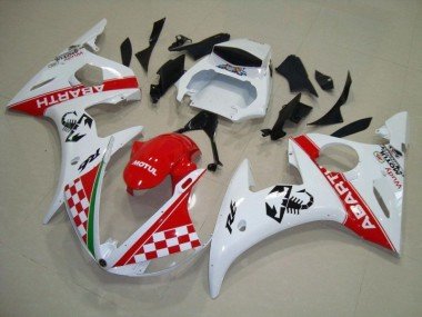 2003-2005 Red White Yamaha YZF R6 Motorbike Fairing Kits & Bodywork