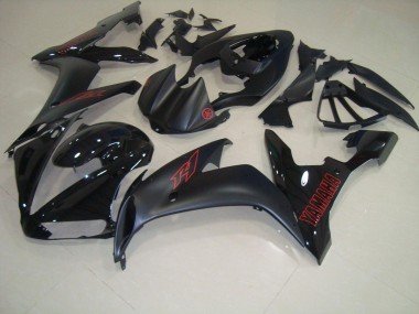 2004-2006 Matte Black Red Yamaha YZF R1 Replacement Fairings