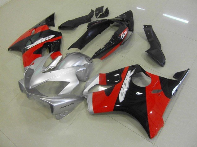 2004-2007 Black Red Silver Honda CBR600 F4i Bike Fairings