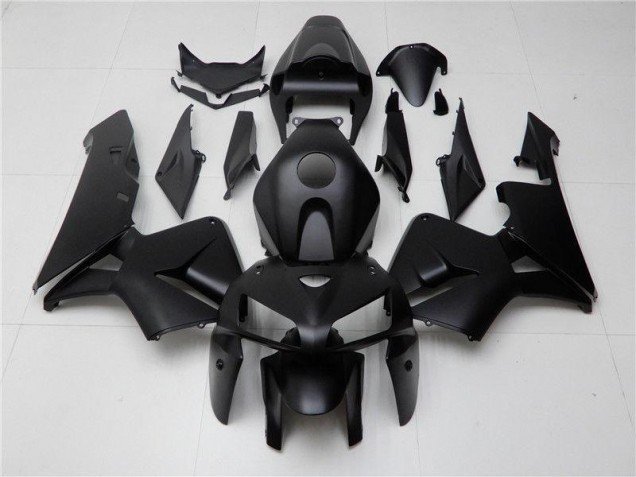 2005-2006 Matte Black Honda CBR600RR Motorcycle Fairing Kits & Bodywork