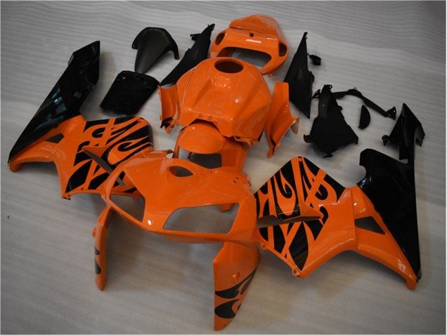 2005-2006 Orange Black Honda CBR600RR Motorbike Fairing