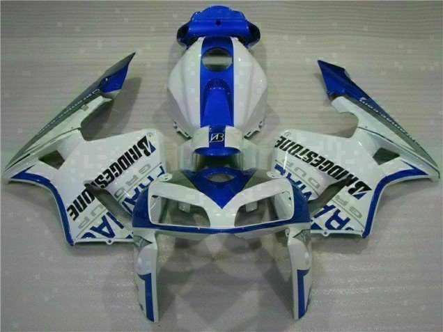 2005-2006 White Blue Honda CBR600RR Motorcycle Fairing Kits