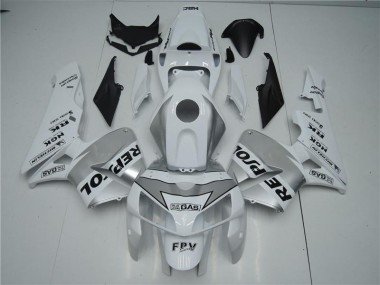 2005-2006 White Silver Black Repsol Honda CBR600RR Motorbike Fairing