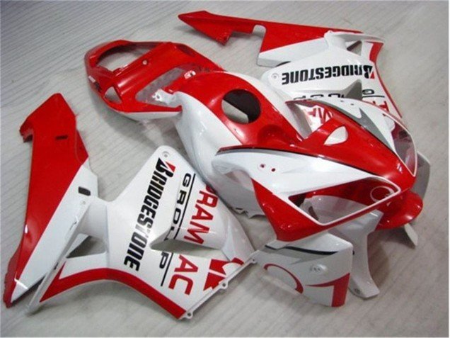 2005-2006 Red White Honda CBR600RR Bike Fairings