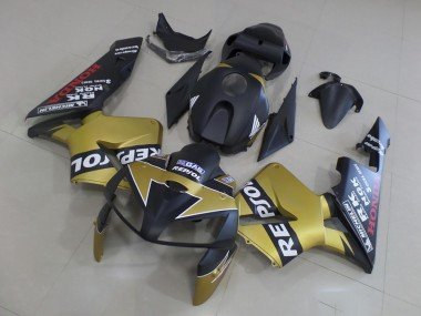 2005-2006 Black Gold Repsol Honda CBR600RR Motorcycle Fairings Kit