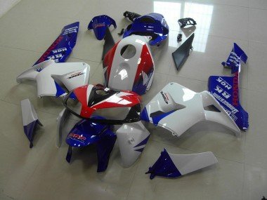 2005-2006 White Blue Red HRC Honda CBR600RR Motorcycle Fairing