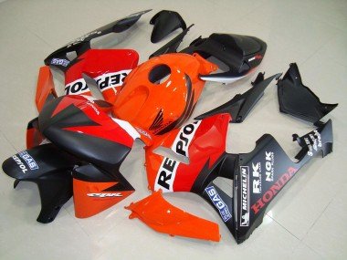 2005-2006 Matte Black Repsol Race Honda CBR600RR Motorcycle Fairing Kit