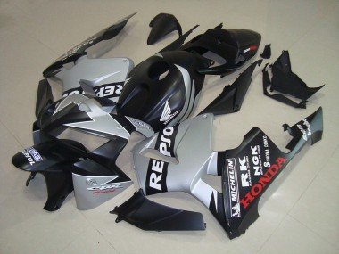 2005-2006 Matte Black Silver Repsol Honda CBR600RR Bike Fairings