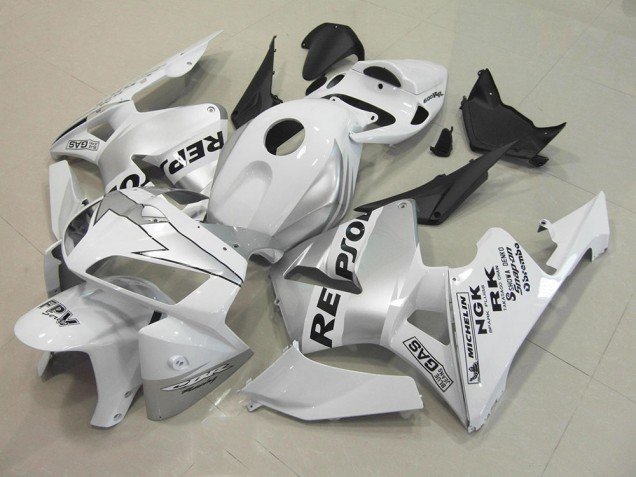 2005-2006 Repsol White Silver Honda CBR600RR Bike Fairing Kit