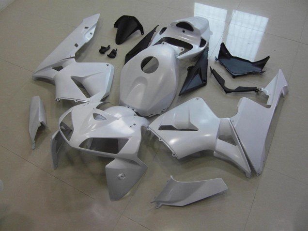 2005-2006 White Honda CBR600RR Motorcycle Fairings Kit