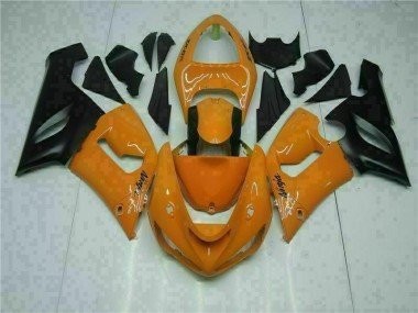 2005-2006 Orange Kawasaki ZX6R Bike Fairing