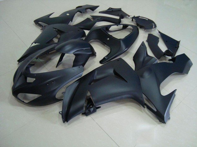 2006-2007 Matte Black Kawasaki ZX10R Motorcycle Fairing Kit