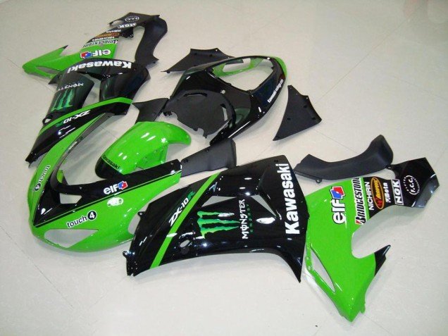 2006-2007 Green Monster Kawasaki ZX10R Bike Fairings