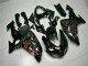 2006-2007 Black Red Flame Kawasaki ZX10R Motorcyle Fairings