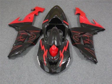 2006-2007 Black Red Kawasaki ZX10R Motorcycle Fairings