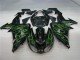 2006-2007 Black Green Flame Kawasaki ZX10R Motorcycle Fairing