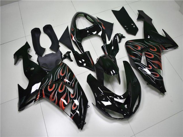 2006-2007 Black Grey Red Kawasaki ZX10R Motorbike Fairing