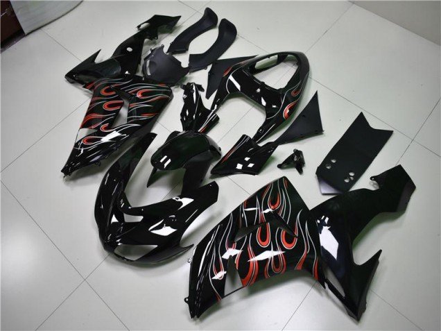 2006-2007 Black Grey Red Kawasaki ZX10R Motorbike Fairing