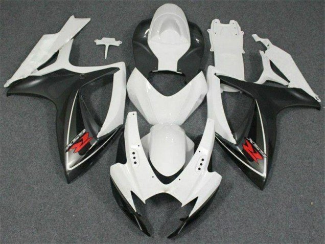 2006-2007 White Suzuki GSXR 600/750 Motorcycle Fairing Kits