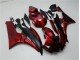 2006-2007 Red Black Yamaha YZF R6 Bike Fairings