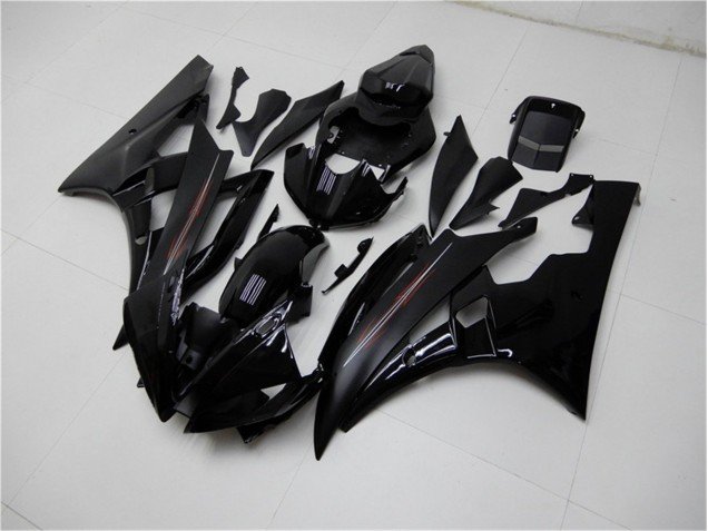 2006-2007 Glossy Matte Black Yamaha YZF R6 Motor Bike Fairings