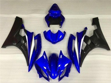 2006-2007 Blue Black Yamaha YZF R6 Motorcycle Fairings Kits