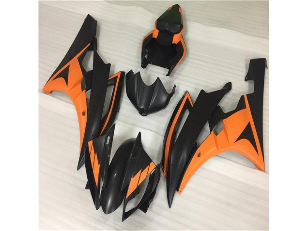 2006-2007 Orange Black Yamaha YZF R6 Bike Fairings