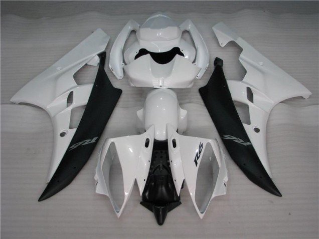 2006-2007 White Black Yamaha YZF R6 Motorcycle Bodywork