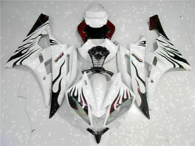 2006-2007 White Yamaha YZF R6 Motorcyle Fairings