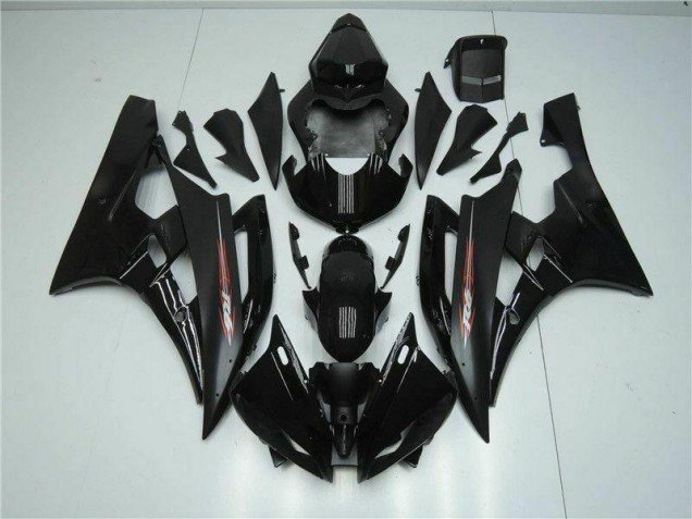 2006-2007 Black Yamaha YZF R6 Motorbike Fairings