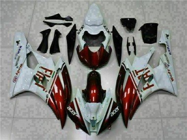 2006-2007 Brown White Yamaha YZF R6 Motorcycle Fairing Kit