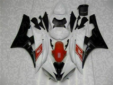 2006-2007 White Black Yamaha YZF R6 Motorbike Fairing